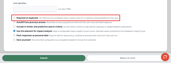 Required on vote - config