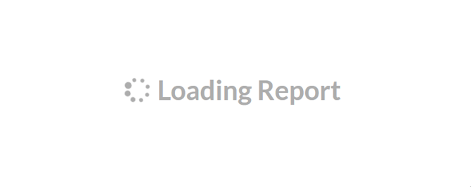 Screenshot showing a Macro Report stuck on loading