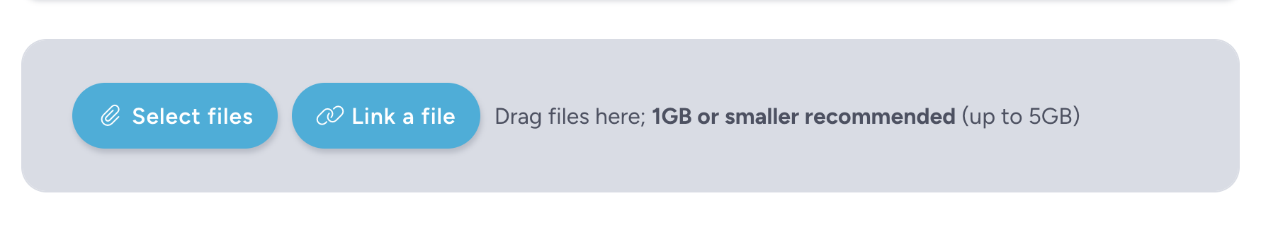 Screenshot showing the Attached files area on a form element