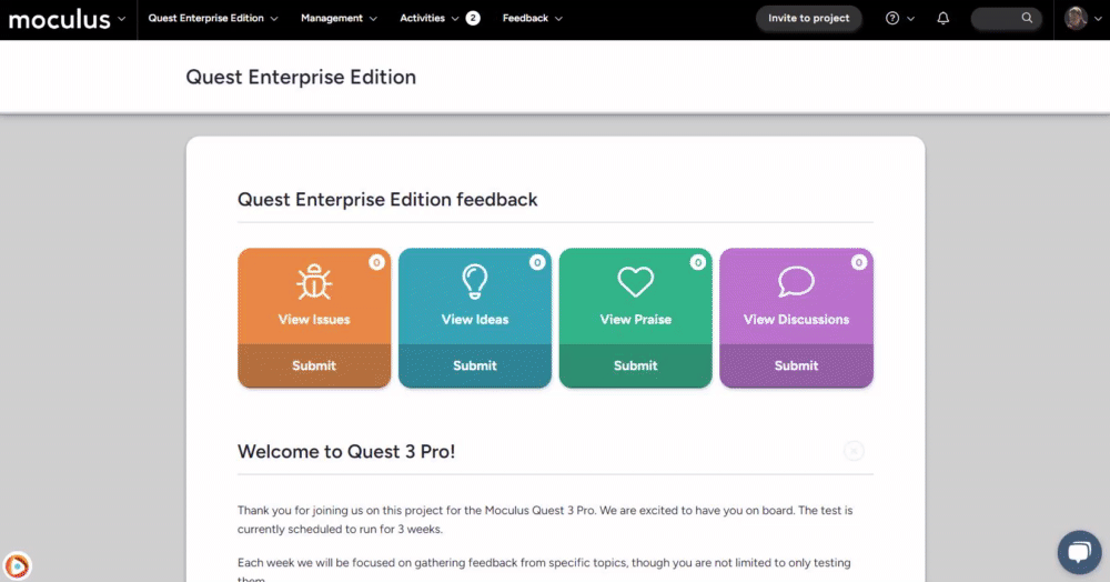 Animated screenshot showing how to access the download log for project content or releases